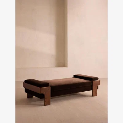 Soho Home Marcia Daybed, Chocolate Velvet