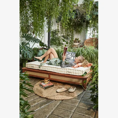 Urban Outfitters Marte Rattan Day Bed - Beige ALL at Urban Outfitters