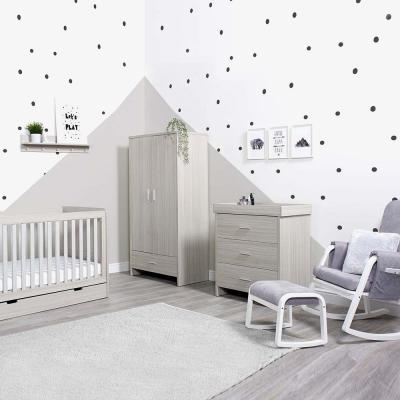 Cuckooland Ickle Bubba Pembrey 8 Piece Furniture Bundle - Ash Grey & White Trend