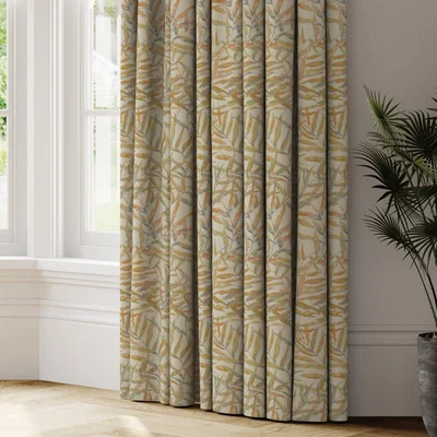 Dunelm Hemlock Leaf Made to Measure Curtains orange