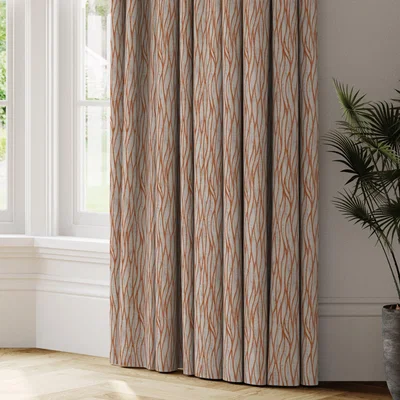 Dunelm Linear Made to Measure Curtains orange