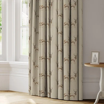 Dunelm Spey Deers Made to Measure Curtains natural