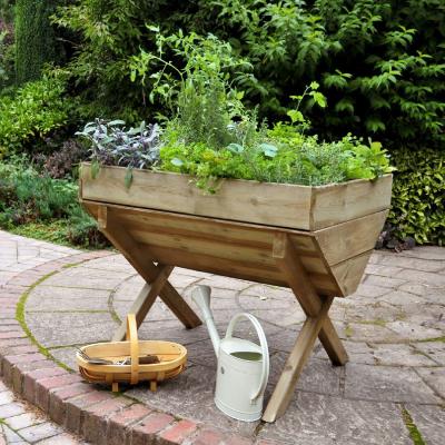 Furniture123 Wooden Outdoor Trough Planter - Forest