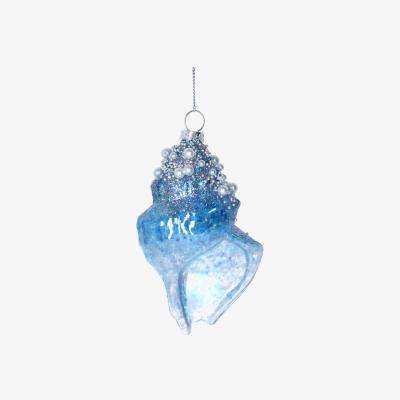 Heal's Gisela Graham Beaded Shell Decoration Blue - Heal's UK Furniture