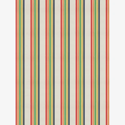 John Lewis Harlequin Helter Skelter Stripe Made to Measure Curtains and Roman Blind, Navy/Poppy/Apricot