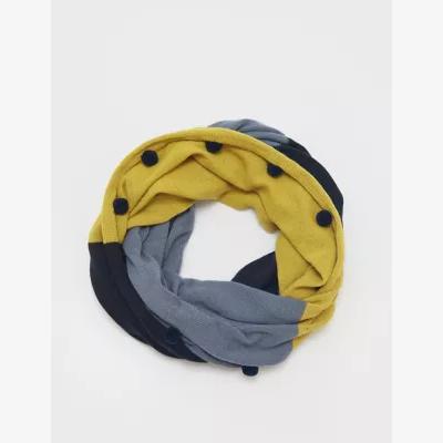 Marks & Spencer M&S White Stuff Womens Pom Pom Snood - Blue Mix, Blue Mix
