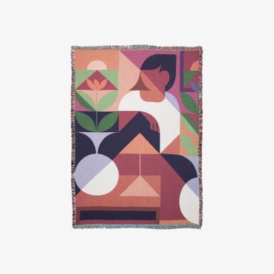 Made in Design Sundown Plaid - / By Adrian Wong - 137 x 178 cm by Slowdown Studio Multicoloured