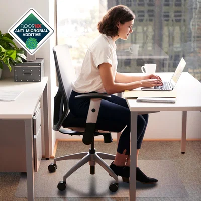 The Range Advantagemat Anti Microbial Chair Mat for Standard Pile Carpets - Clear