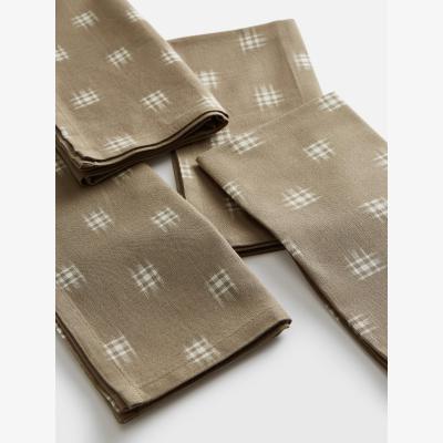 Soho Home Monica Ikat Napkins Beige, Set of Four
