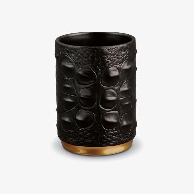 Tobias Oliver L'Objet I Crocodile Pencil Cup Gold