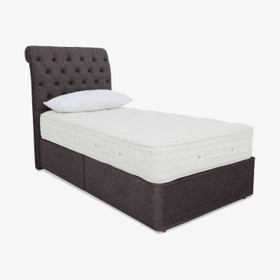 Furniture Village Hypnos - Luxury Firm 3 Divan Set - Single - Imperio Dark Grey