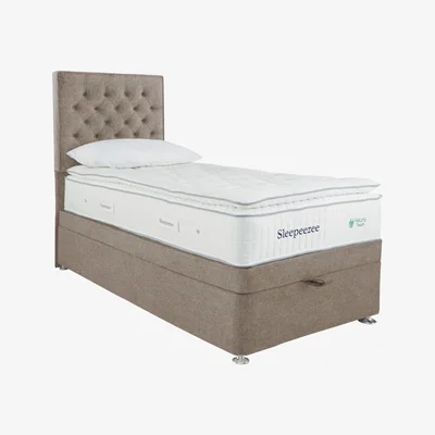 Furniture Village Sleepeezee - Natural Touch 3000 Pillowtop End Ottoman Divan Set - Single - Brown