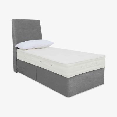 Furniture Village Hypnos - Luxury Firm 1 Divan Set - Single - Premium Pewter Haze