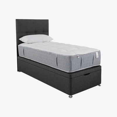Furniture Village Millbrook - PureTech 2000 End Ottoman Divan Set - Single - Black