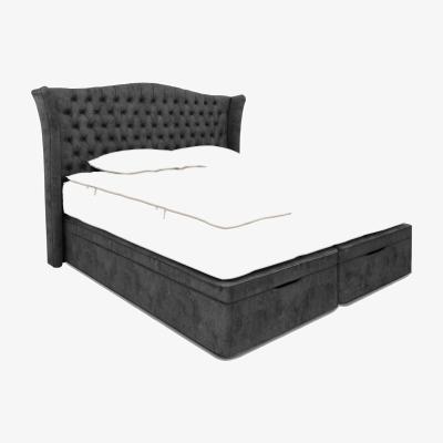 Furniture Village Hypnos - Majestic Ottoman Medium Divan Set - Single - Daytona Coal