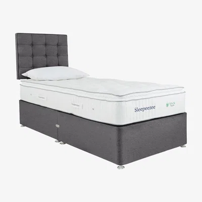 Furniture Village Sleepeezee - Natural Touch 2000 Pillowtop Divan Set - Single - Grey
