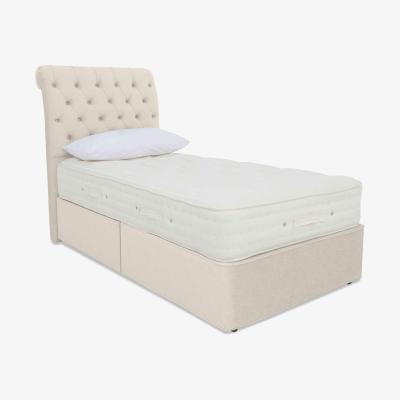 Furniture Village Hypnos - Luxury Firm 3 Divan Set - Single - Sandstone Pearl