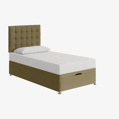 Furniture Village Sleep Story - Cool Gel 2000 End Lift Ottoman Divan Set - Single - Green