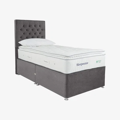 Furniture Village Sleepeezee - Natural Touch 3000 Pillowtop Divan Set - Single - Grey