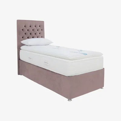 Furniture Village Sleepeezee - Geltouch Advanced 10000 Divan Set - Single - Pink