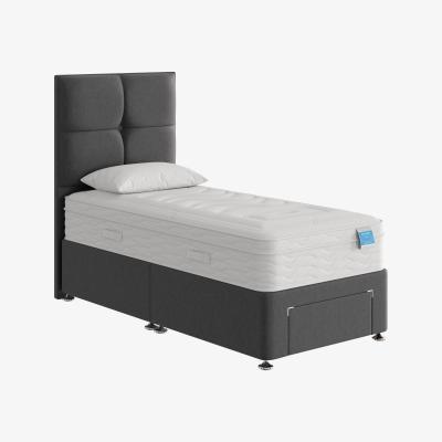 Furniture Village Sleep Story - Gel Plus Hybrid Divan Set - Single - Grey