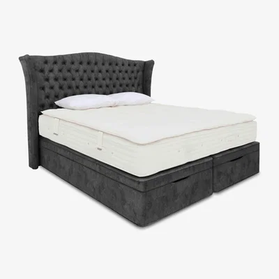 Furniture Village Hypnos - Majestic Ottoman Divan Set - Single - Daytona Coal