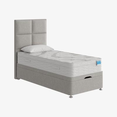 Furniture Village Sleep Story - Natural Luxury Hybrid End Ottoman Divan Set - Single - Grey