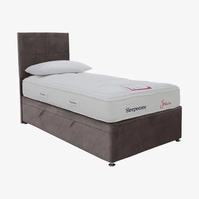 Furniture Village Sleepeezee - Jessica Side Ottoman Divan Set - Single - Mink