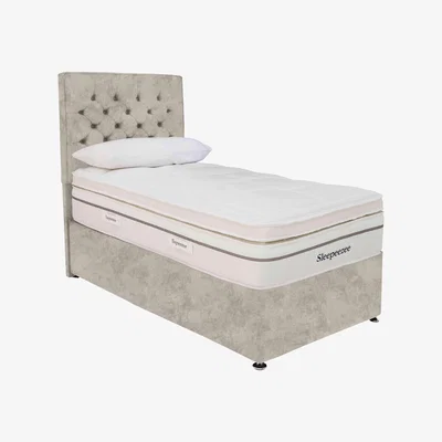 Furniture Village Sleepeezee - Harmony 3500 Soft Divan Set - Single - Daytona Stone