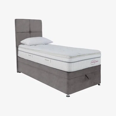 Furniture Village Sleepeezee - Memory Touch 2800 End-lift Ottoman Divan Set - Single - Grey