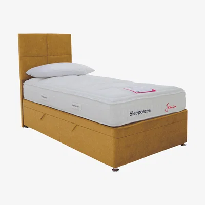 Furniture Village Sleepeezee - Jessica Side Ottoman Divan Set - Single - Yellow