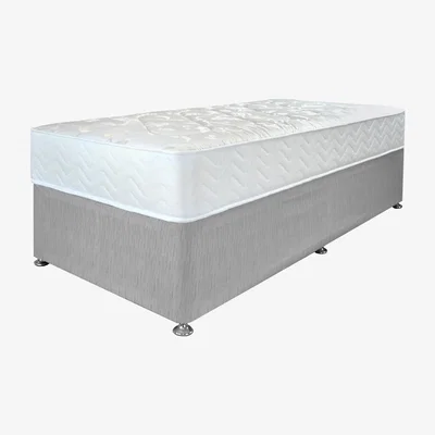 Furniture123 Airsprung Ortho Premium Mattress with Grey Platform Divan Bed - Single