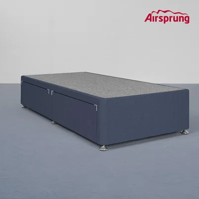 Furniture123 Airsprung Kelston Single 2 Drawer Divan - Midnight Blue