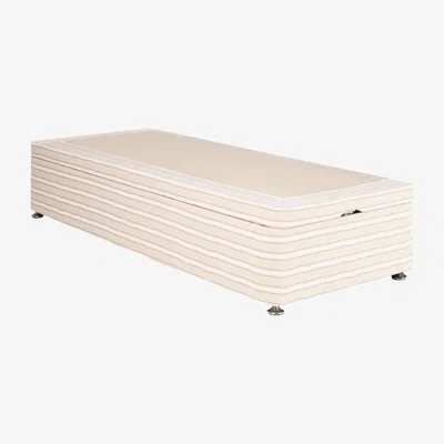OKA OKA, Single Divan Base With Storage - Natural, Divan Beds, Cotton/Wood