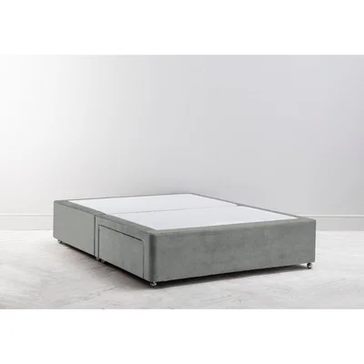 Perch and Parrow Cook 3' Single Size Divan in Sidewalk Grey