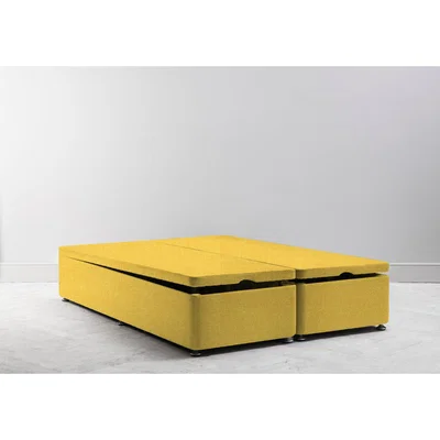 Perch and Parrow Desmond 3' Single Size Storage Divan in Summer Buttercup