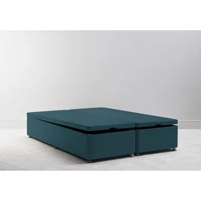 Perch and Parrow Desmond 3' Single Size Storage Divan in Spanish Blue