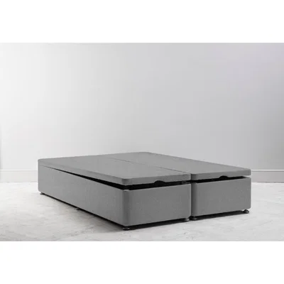 Perch and Parrow Desmond 3' Single Size Storage Divan in Silver Spoon