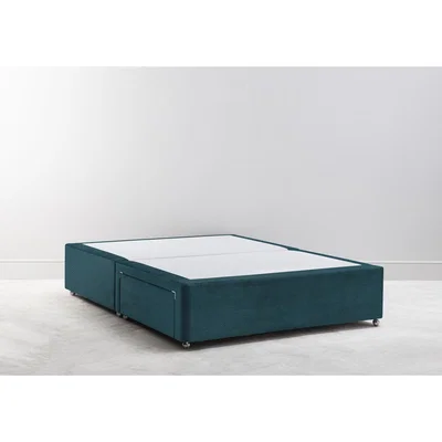 Perch and Parrow Cook 3' Single Size Divan in Spanish Blue