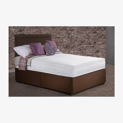 The Range Torridge Non Storage Divan Bed with Mattress - Brown / Single