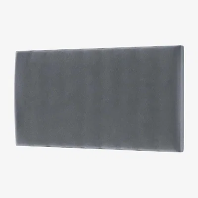 The Range Essential Plain Velvet Divan Headboard  - Grey  / Single