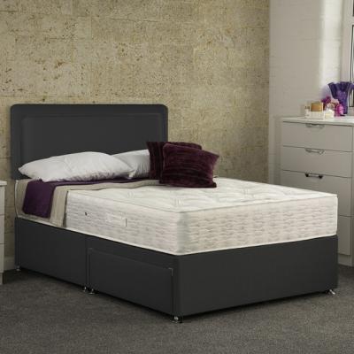 The Range Tamar Divan Bed Set With Drawers and Mattress - Chocolate / 2 / Single