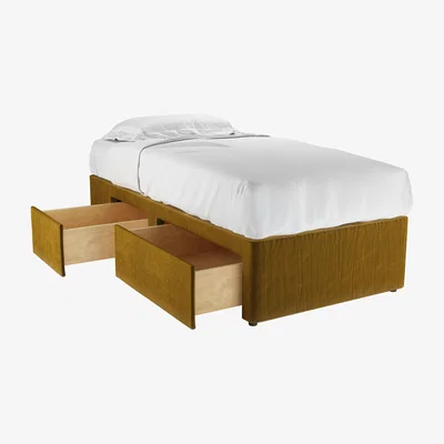 Sofa.com LHF Single Continental Drawer Divan Basein Nefertiti Gold Cotton Matt Velvet - sofa.com