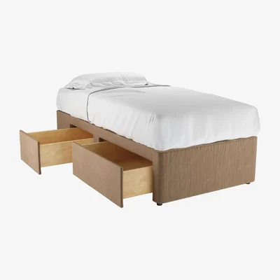 Sofa.com LHF Single Continental Drawer Divan Basein Spiced Latte Cotton Matt Velvet - sofa.com