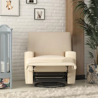 Dunelm Rylan Swivel Gliding Recliner Chair Beige