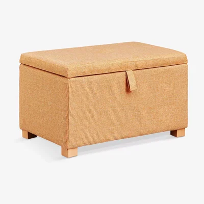 John Lewis Gaia Baby Serena Ottoman Footstool, Ochre