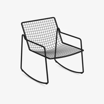 Made in Design Rio R50 Rocking chair - / Metal by Emu Black