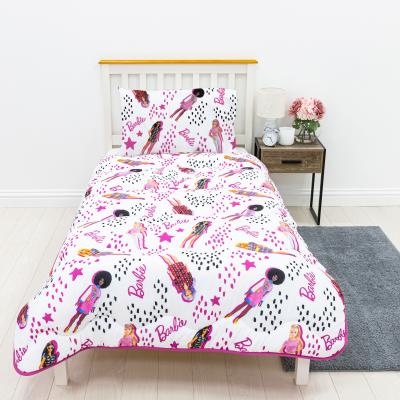Dunelm Barbie Single Coverless 10.5 Tog Duvet with Pillowcase Pink