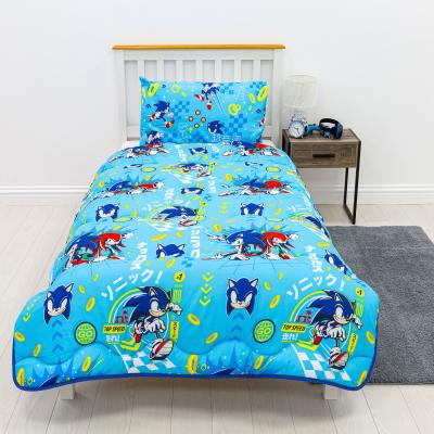 Dunelm Sonic the Hedgehog Single Coverless 10.5 Tog Duvet with Pillowcase Blue