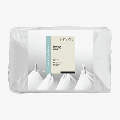 Habitat Habitat Supersoft White Washable 7.5 Tog Duvet - Single